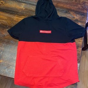 Hooded shirt large rocawear red black men’s